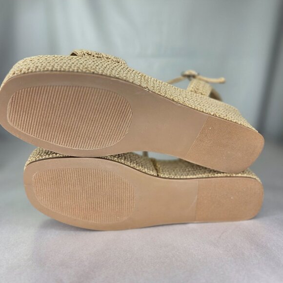 NWOT Madden Girl Women's Julian-C Platform Raffia Wedge Sandals - Picture 5 of 9